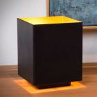 Lámpara de mesa moderna dorada, Suzy, con interruptor