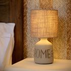 Lámpara de mesa de cerámica gris, Cosby, con interruptor