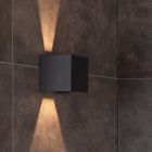 Aplique up down moderno negro, Axi, 6W, 2700K LED, IP54