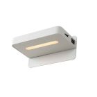 Aplique moderno blanco, Atkin, 5W, 2700K LED, con interruptor