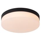 Lámpara de techo baño de plástico negra, Biskit, 18W, 2700K LED, IP44