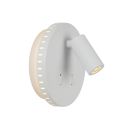 Aplique moderno blanco, Bentjer, 6W, 3000K LED, con interruptor