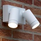 Aplique exterior con sensor de movimiento moderno blanco, Taylor, IP54