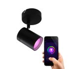 Lámpara de techo inteligente negra moderna, Ciara, IP44, 4,5W, RGBW