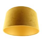 Pantalla de velour amarilla Melanie, tela, moderno