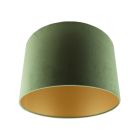 Pantalla de velour dorada Madelyn, tela, moderno