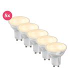 Foco LED GU10 transparente Antonie, 4 Watt, 2700K (Blanco cálido)