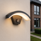 Aplique exterior con sensor de movimiento negro moderno, Annemay, 6W, 3000K LED, IP54