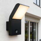 Aplique exterior con sensor de movimiento de aluminio antracita, Andor, 12W, 4000K LED, IP54