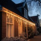 8m carambano conectable cordon negro ip67 70 cm de alto blanco calido