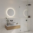 Espejo retroiluminado moderno gris, Dovina, 20W, 4000K LED, IP44, con interruptor