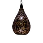 Lámpara colgante de filigrana negra, Zina