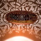 Lámpara colgante de filigrana cobre, Zina