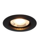 Foco empotrable negro de aluminio, Rudo