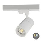 Foco de carril trifásico blanco Rozina, 10W, interruptor blanco, regulable, Pro