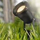 Estaca para jardín negra de aluminio, Omid, IP65