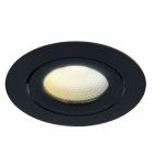 Foco empotrable de aluminio negro, Wimke, 5W, dim to warm LED, IP44