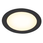 Downlight de aluminio negro, Umbriel, 9W, 3000K LED, IP44