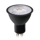 Bombilla LED GU10 regulable Antonie, negro, 5W, 3000K