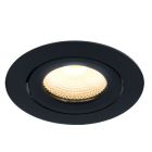 Foco empotrable de aluminio negro, Wimke, 5W, 2700K LED, IP44