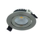 Downlight plateado de aluminio, Wimke, 5W, 3000K LED, IP44