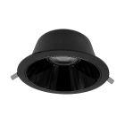 Downlight negro de aluminio, Maud, 16W, white switch LED, IP22