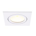 Foco empotrable de aluminio blanco, Laom, 6W, 2700K LED, IP22