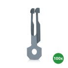 Abrazadera de muelle para tablestacas con argolla para colgar líneas de iluminación (100 unidades)