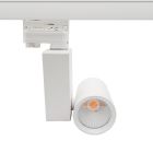 Foco de carril trifásico Blanco Deena, 38W, 3000K, Pro