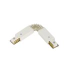 Conector flexible para iluminación de riel monofásica, blanco