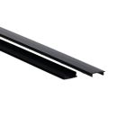 Placa ciega para vía trifásica, negra
