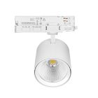 Foco LED blanco trifásico para sistema de carril, de aluminio, marca Jeska, 10W/20W/30W, con interruptor blanco.