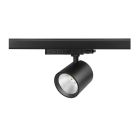 Foco de carril trífásico de aluminio negro, Jeska, 10W/20W/30W, white switch LED