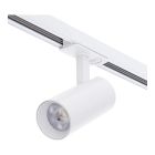 Foco de carril monofásico de aluminio blanco, Enno, 10W, white switch LED