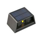 Aplique solar exterior de plástico negro, Shira, 3W, 2700K LED, IP65
