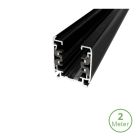 Carril trifásico, 2 metros, negro, Pro
