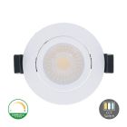Downlight de aluminio blanco, Maite, 7W, white switch LED, IP65