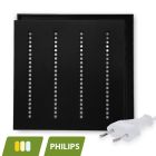 Panel LED tipo lamas negras 60x60 - 30W - interruptor blanco - UGR <16