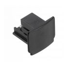 Tapa final para iluminación sobre riel trifásica, negra, Pro