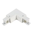 Conector interior en forma de L para iluminación sobre carril trifásica, blanco, Pro
