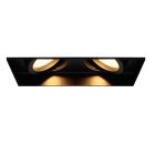 Foco empotrable trimless negro de aluminio, Royce