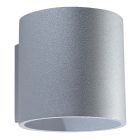 Aplique up down de aluminio gris, Amely