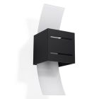 Aplique up down de aluminio negro, Jasmien