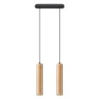 Lámpara colgante de madera marrón, Francina