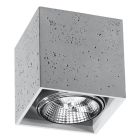 Aplique de techo de cemento gris, Eugene