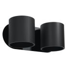 Aplique up down de aluminio negro, Amely