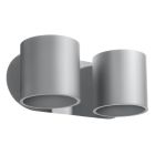 Aplique up down de aluminio gris, Amely