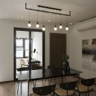 Lámpara colgante de acero negra, Lauraine