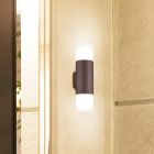 Lámpara exterior moderna color óxido, Fjelso, IP44