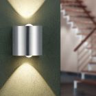 Aplique up down de metal níquel, Alwyn, 3,2W, 3000K LED
